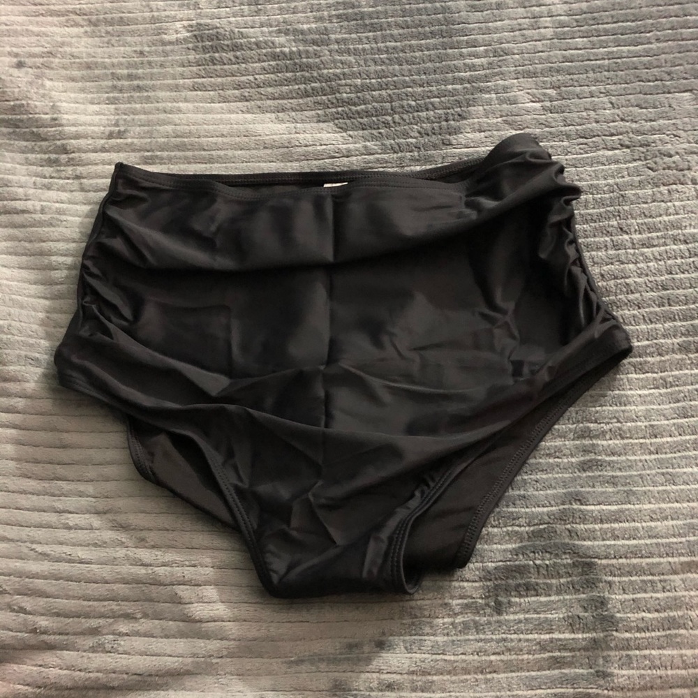 Black high waist bikini bottom